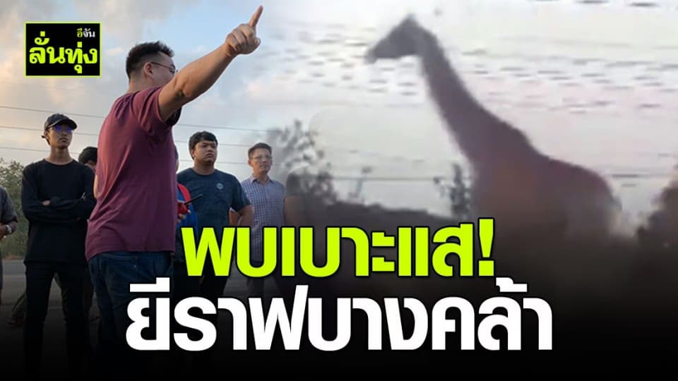 ยีราฟวิ่งข้ามถนนไปแล้ว
