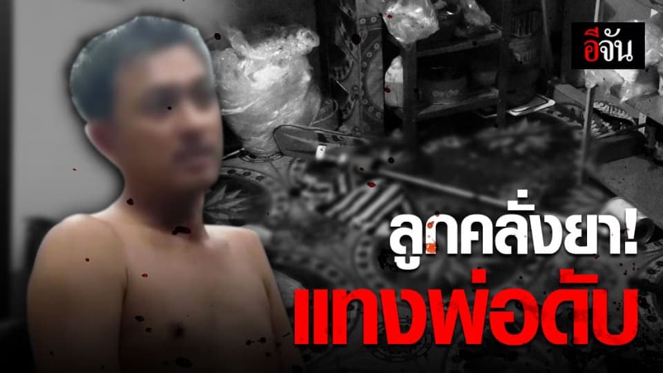 ลูกชายคลั่งยา คว้ามีดแทงพ่อแท้ๆ ดับ แม่บาดเจ็บ