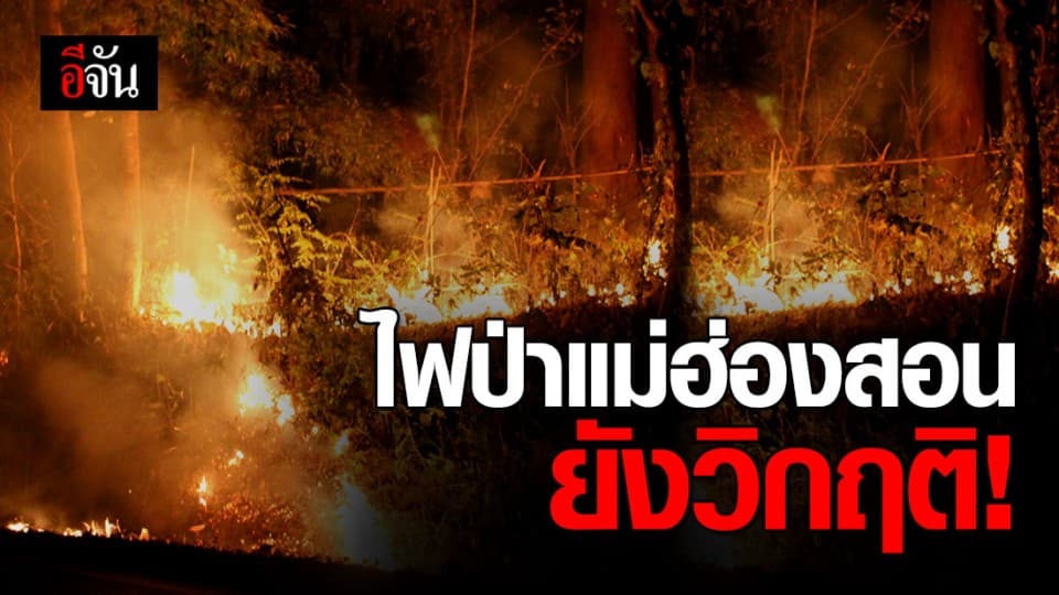 ไฟป่าแม่ฮ่องสอนวิกฤติหนัก ทำค่าฝุ่นสูงเกินมาตรฐาน
