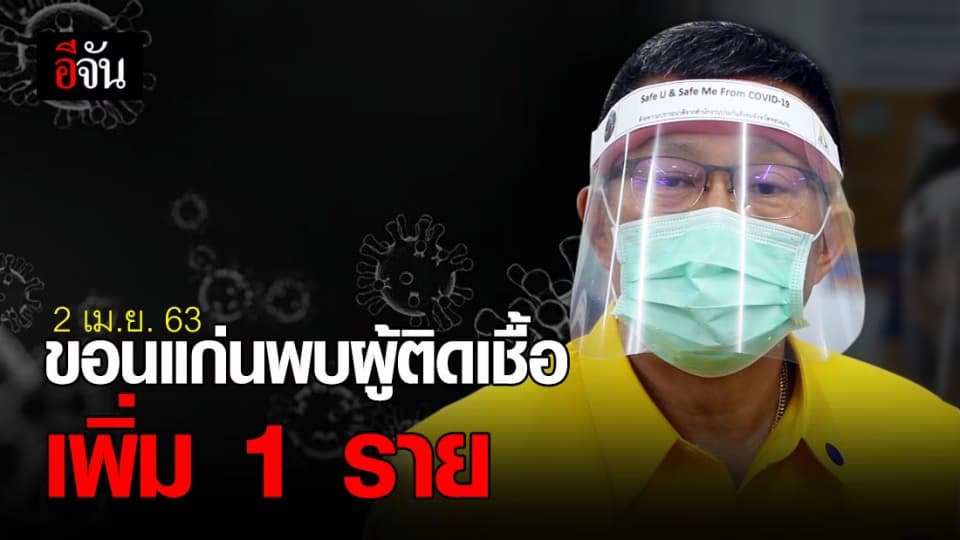 ขอนแก่นพบผู้ติดเชื้อโควิด-19 เพิ่ม รวม 4 ราย