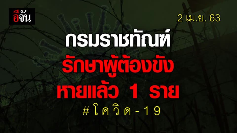 2 เม.ย. 63 อธิบดีกรมราชทัณฑ์ เผย สถานการณ์การรักษาโควิดในเรือนจำ หายแล้ว 1 ราย
