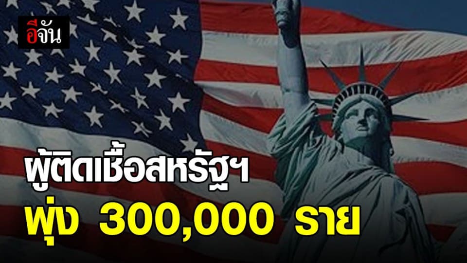 ยอดผู้ป่วยโควิด-19 ในสหรัฐอเมริกา ทะลุ 300,000 ราย