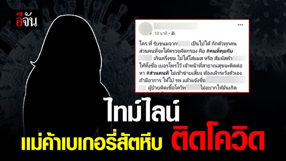 เเม่ค้าเบเกอรี่สัตหีบ  เปิดไทม์ไลน์การเดินทางก่อนพบเชื้อโควิด