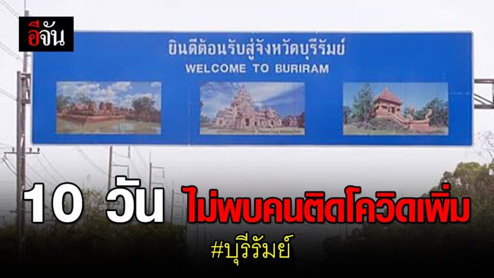 ชาวบุรีรัมย์ เฮ! ไม่พบผู้ป่วยโควิด-19 เพิ่ม 10 วันแล้ว