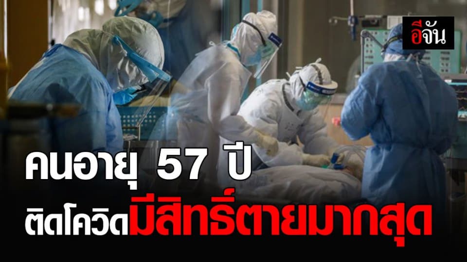 ผู้ติดเชื้ออายุ 50-59 ปี มีความเสี่ยงเสียชีวิตมากที่สุด