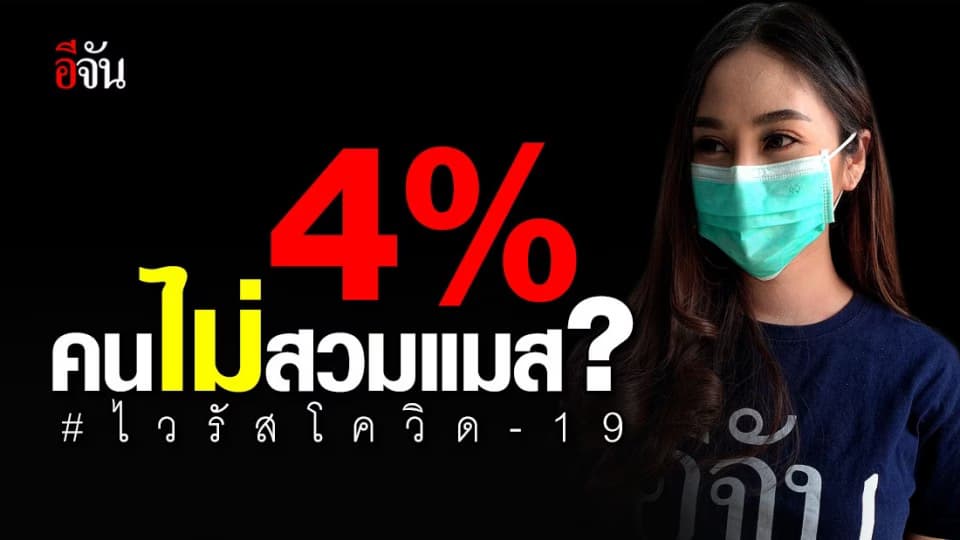 สธ. เผย ประชาชน 4% ไม่สวมแมส เมื่อป่วยโรคระบบทางเดินหายใจ