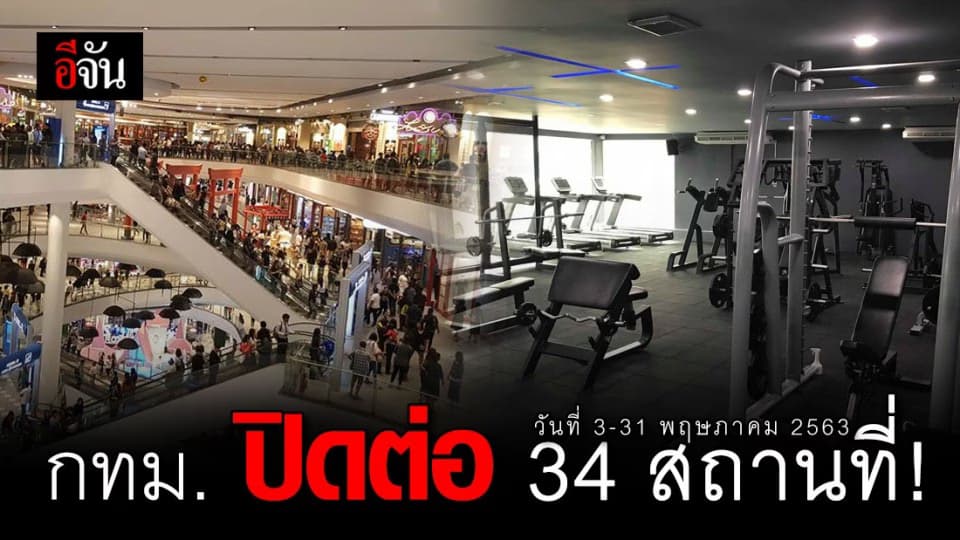ผู้ว่าฯ กทม. สั่งปิด 34 พื้นที่เสี่ยงระบาดโควิดต่อยัน 31 พ.ค.63