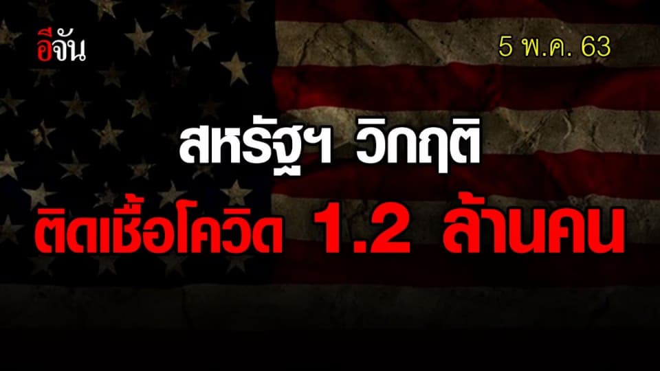สหรัฐฯ พบผู้ติดเชื้อโควิด 1.2 ล้านคน  เสียชีวิตแล้วกว่า 6.9 หมื่นคน