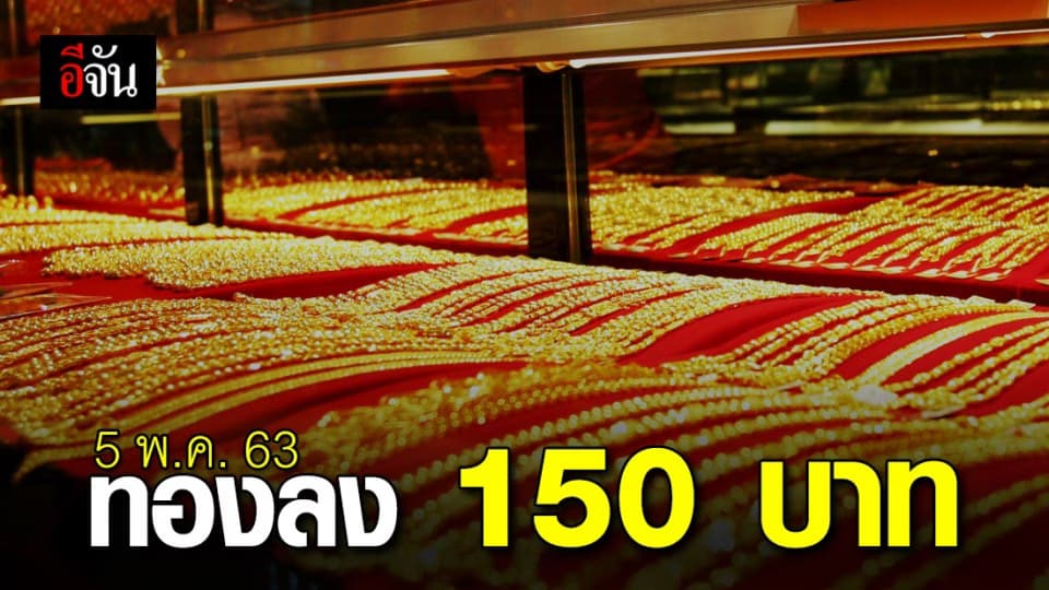 ราคาทองคำวันนี้ ปรับลง 150 บาท ทองรูปพรรณ ขายออกบาทละ 26,500 บาท