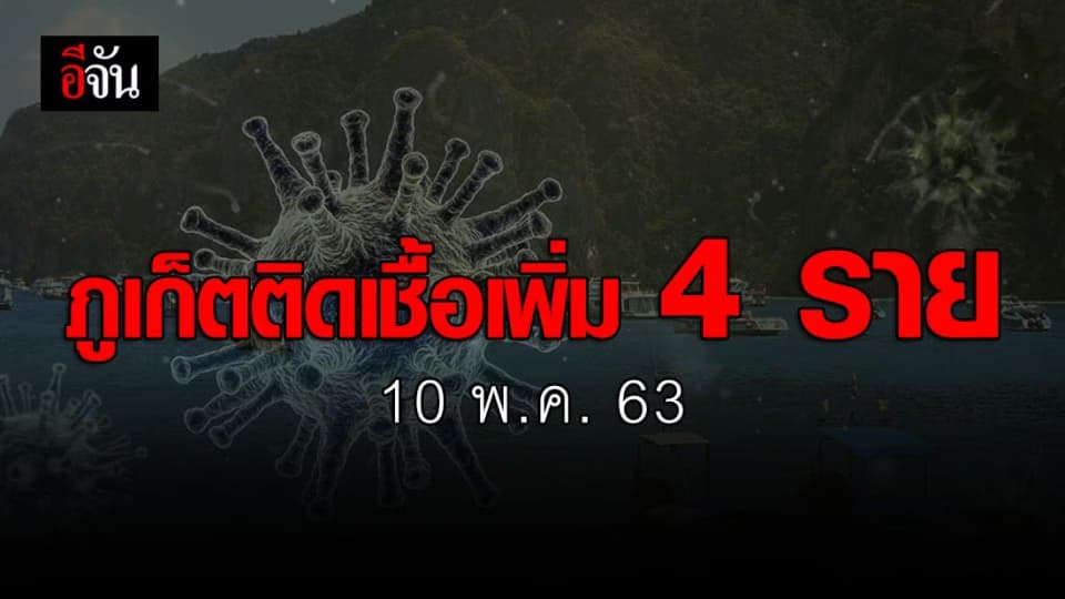 สสจ.ภูเก็ต พบผู้ติดเชื้อเพิ่ม 4 ราย หลังสัมผัสกับพื้นที่เสี่ยง