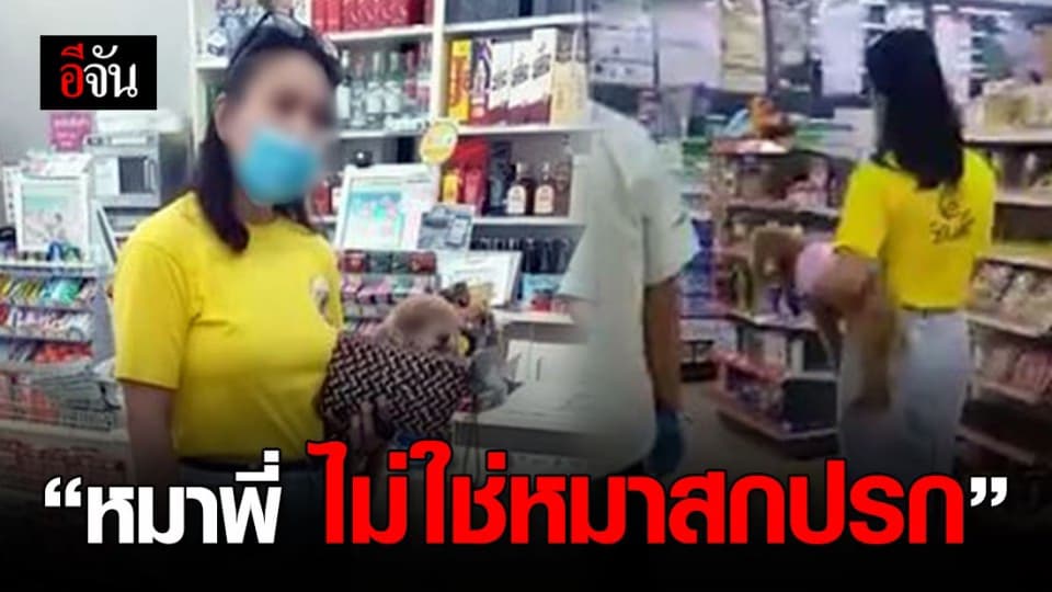 พนักงานเซเว่นห้ามหญิงนำหมาเข้าร้าน โดนโวยเอาออกจากงานได้