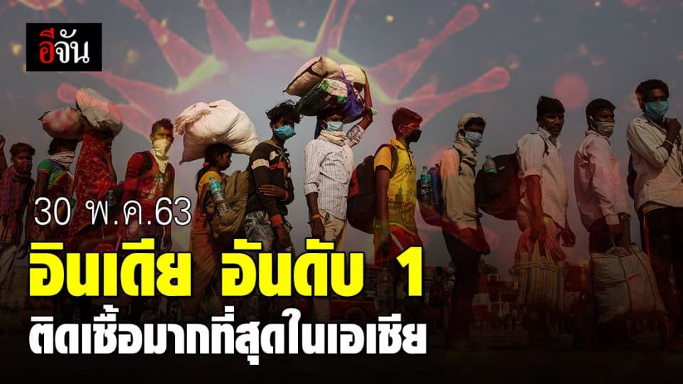 ศบค. เผย อินเดีย มีผู้ติดเชื้อมากที่สุดเป็นอันดับ 1 ของเอเชีย ส่วนไทยอยู่อันดับ 10