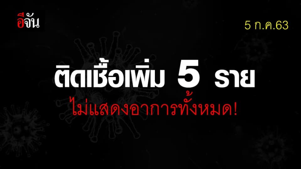 ไทยพบผู้ติดเชื้อเพิ่ม 5 ราย กลับจาก 4 ประเทศ ล้วนไม่แสดงอาการ!