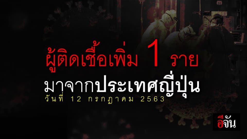 ไทยพบผู้ติดเชื้อใหม่ 1 ราย มาจากญี่ปุ่น