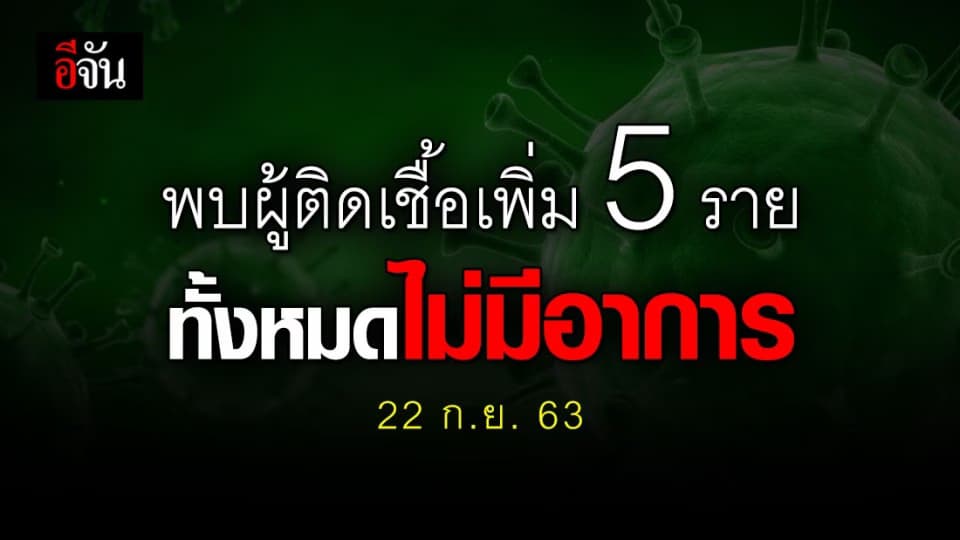 ไทยพบผู้ติดเชื้อรายใหม่ 5 ราย มาจาก 2 ประเทศ