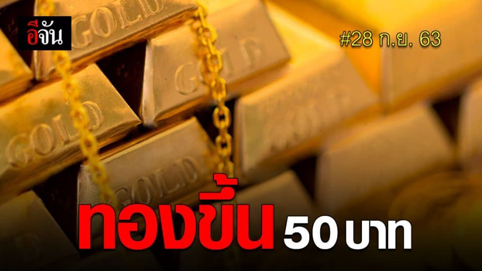 ราคาทองวันนี้ ปรับขึ้น 50 บาท ทองรูปพรรณ ขายออกบาทละ 28,400 บาท