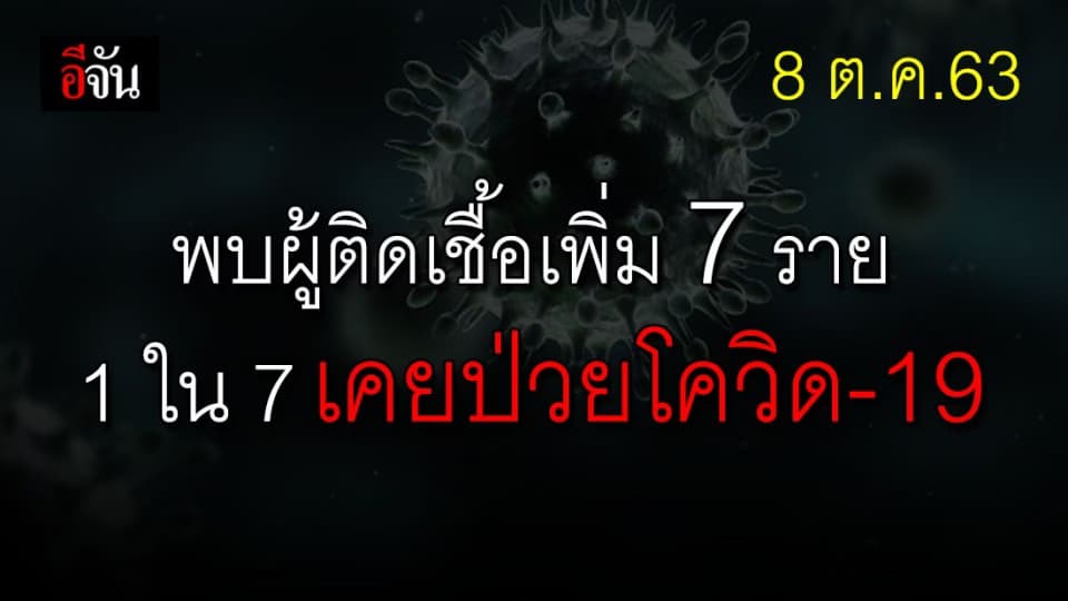 พบผู้ติดเชื้อเพิ่ม  7 ราย มาจาก 6 ประเทศ