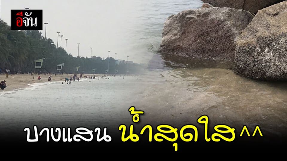 ว้าว! หาดบางแสนน้ำใสแจ๋ว รับไฮท์ซีซั่น