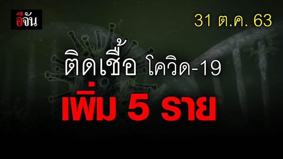 ติดเชื้อ โควิด รายใหม่ 5 ราย มาจาก 4 ประเทศ