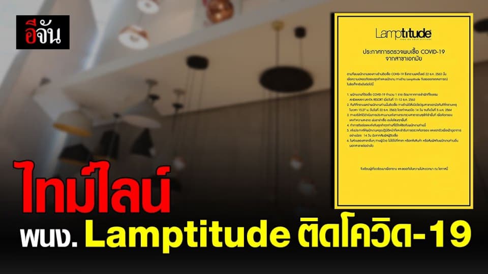 เปิด ไทม์ไลน์ พนักนักงาน Lamptitude ติดโควิด-19  หลังกลับจาก จ.กระบี่