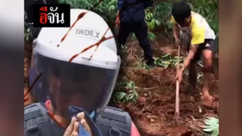 นายใหญ่ ผู้ต้องหาคดีตีท้ายครัว ตัดหัวฝังดิน สะกดมนต์ดำ ยกมือท่วมหัว “ขอโทษผู้ตาย”