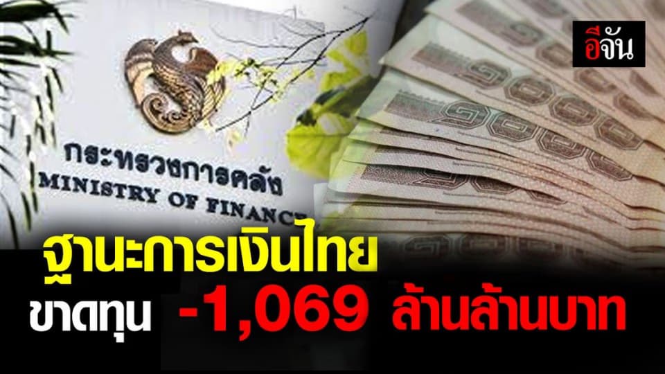 ฐานะการเงินไทย ขาดทุนสะสม 1.06 ล้านล้านบาท