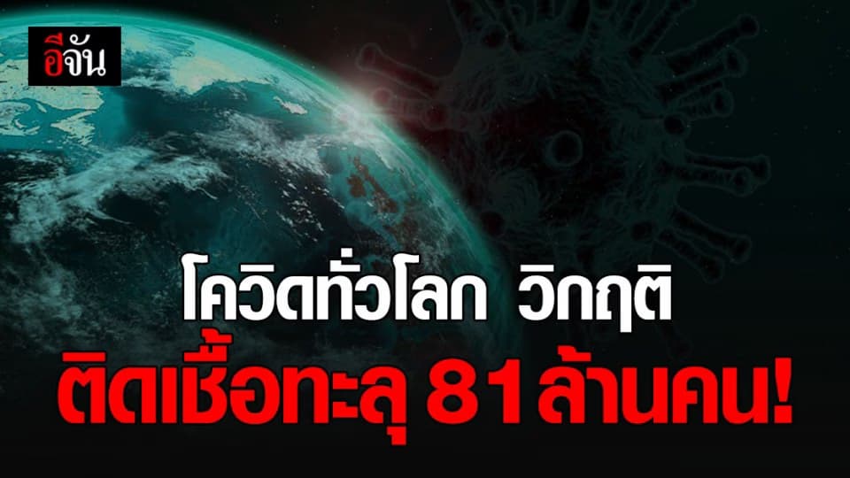 สถานการณ์ โควิดทั่วโลก ยังวิกฤต ยอดผู้ติดเชื้อ พุ่งทะลุ 81 ล้านราย