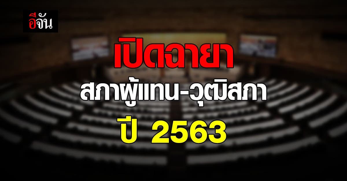 สื่อเปิดฉายา สภาผู้แทน – วุฒิสภา คนการมือง ปี 63 “ ปลวกจมปลัก – สภาปรสิต “
