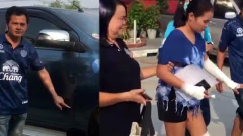 มอบตัวแล้ว คนขับกระบะชนแล้วหนีที่ชลบุรี