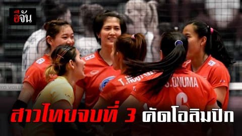 วอลเลย์บอลหญิงไทย ได้อันดับ 3 ของกลุ่ม ในศึกคัดเลือกไปเล่นโอลิมปิก 2020 รอบสุดท้ายที่โตเกียว