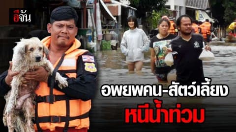 อุบลฯ เร่งอพยพคน-สัตว์เลี้ยง หนีน้ำท่วม