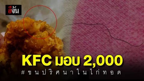 KFC มอบ Gift Voucher 2,000 บาท หลังโดนร้องเรียนเจอขนปริศนาในไก่