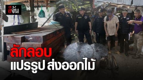บุกจับโรงงานลักลอบแปรรูปไม้