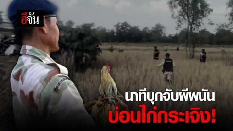 นาทีบุกจับผีพนัน บ่อนไก่กระเจิง