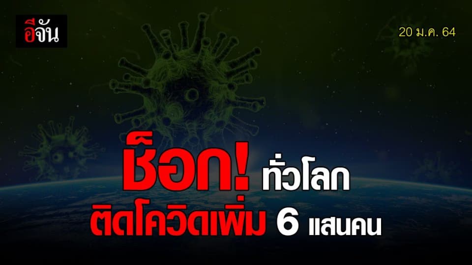 พุ่งไม่หยุด! ยอดโควิดทั่วโลกวันนี้ ติดเชื้อเพิ่ม 6 แสนคน