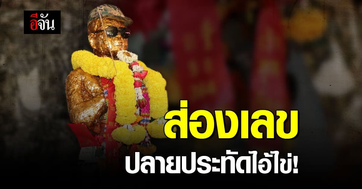 ชาวบ้าน นักท่องเที่ยว แห่ส่องเลขปลายประทัด ไอ้ไข่วัดสนามชัย