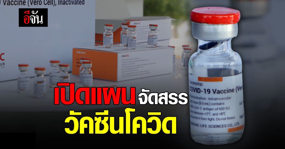 เปิดแผน จัดสรร วัคซีนโควิด ประเทศไทย