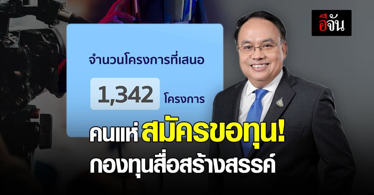 ยอดสมัครขอรับทุน กองทุนสื่อสร้างสรรค์ 2564 พุ่งกว่า 6,000 ล้านบาท