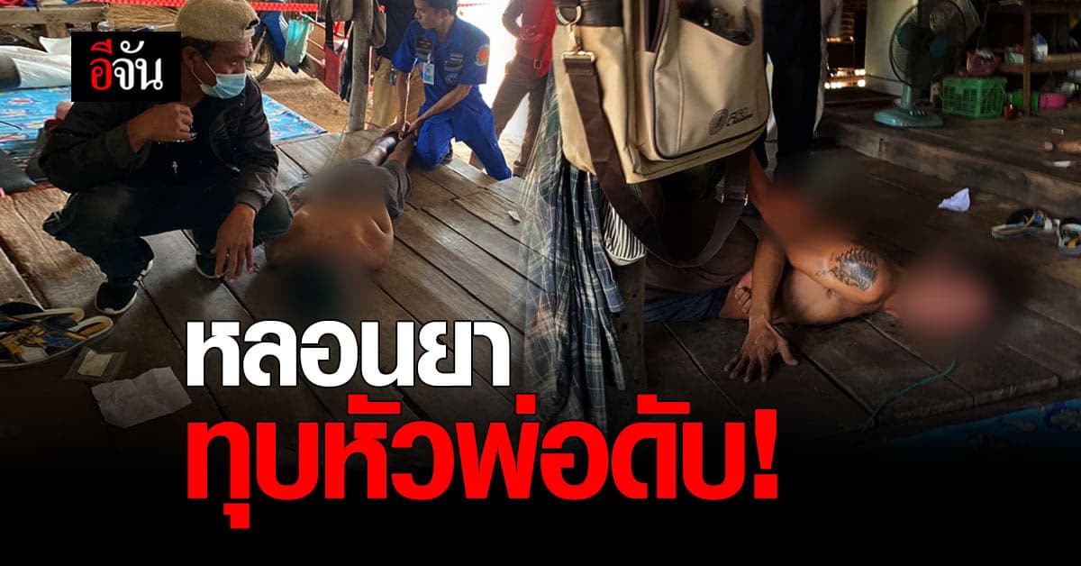 สะเทือนใจ ! ลูกชาย หลอนยาบ้า ทุบหัว พ่ออัมพาต ดับคาบ้าน