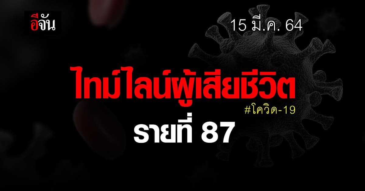 ไทม์ไลน์ ผู้ติดเชื้อโควิด เสียชีวิตรายที่ 87