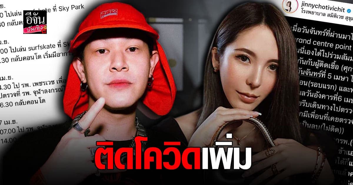 ป๊อป อภิวัฒน์ – จินนี่ เอมษิกา ตรวจพบติดเชื้อ โควิด19 พร้อมเผยไทม์ไลน์