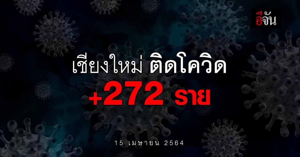 โควิดเชียงใหม่ วันนี้ (15 เม.ย. 64) ติดเชื้อโควิด เพิ่ม 272 ราย
