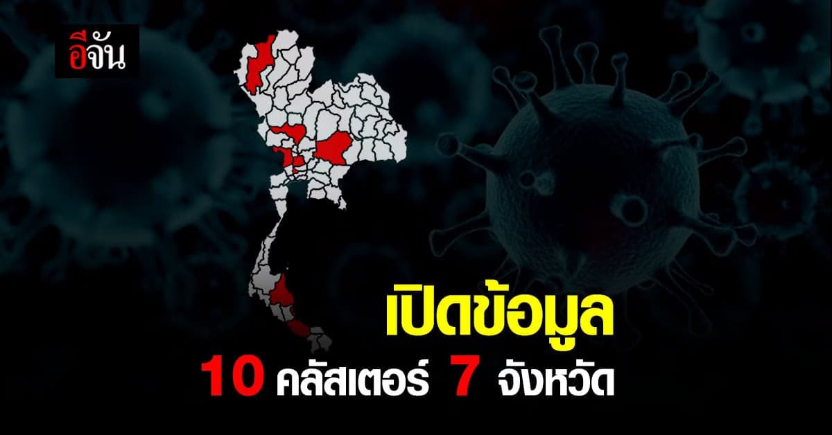 สธ. เผยข้อมูล โควิด เมษายน พบ 10 คลัสเตอร์ ในพื้นที่ 7 จังหวัด