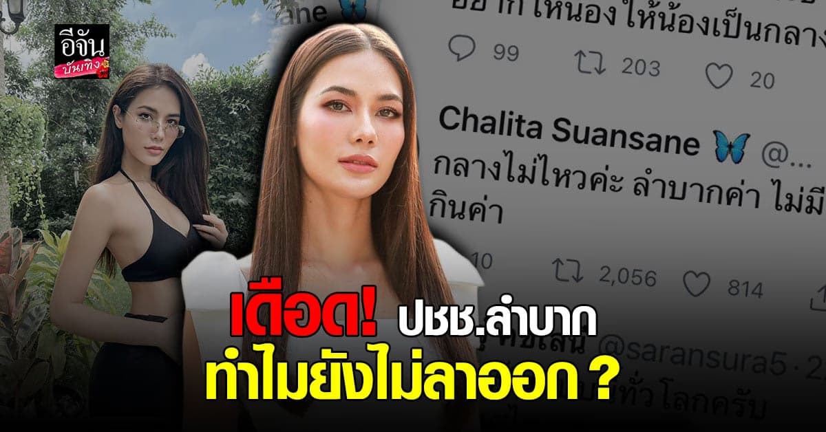 น้ำตาล ชลิตา ทวีตเดือดปชช.ลำบากทำไมยังไม่ลาออก ? ถูกทักควรเป็นกลาง งานนี้มีตอบกลับ