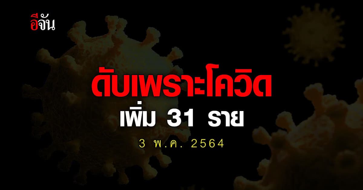 ศบค. รายงาน ยอดโควิด ในไทย ดับเพิ่ม 31 ราย อาการหนัก 981 ราย