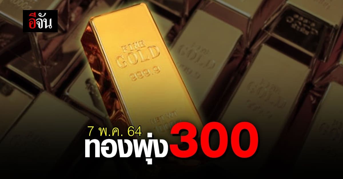 เช็กด่วน ! ราคาทองวันนี้ พุ่งแรง ครั้งเดียว ปรับขึ้น 300