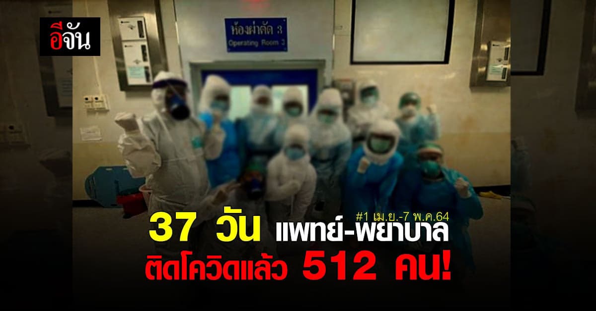 ศบค.เผย บุคลากรทางการแพทย์ ติดโควิด 37 วัน 512 รายแล้ว