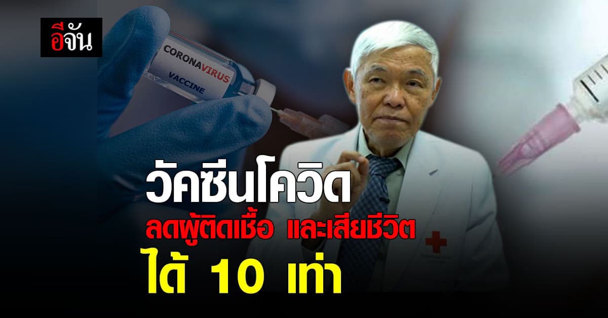 หมอยง เผย ฉีดวัคซีนโควิด ลดจำนวน ผู้ติดเชื้อ และ ผู้เสียชีวิต ได้กว่า 10 เท่า