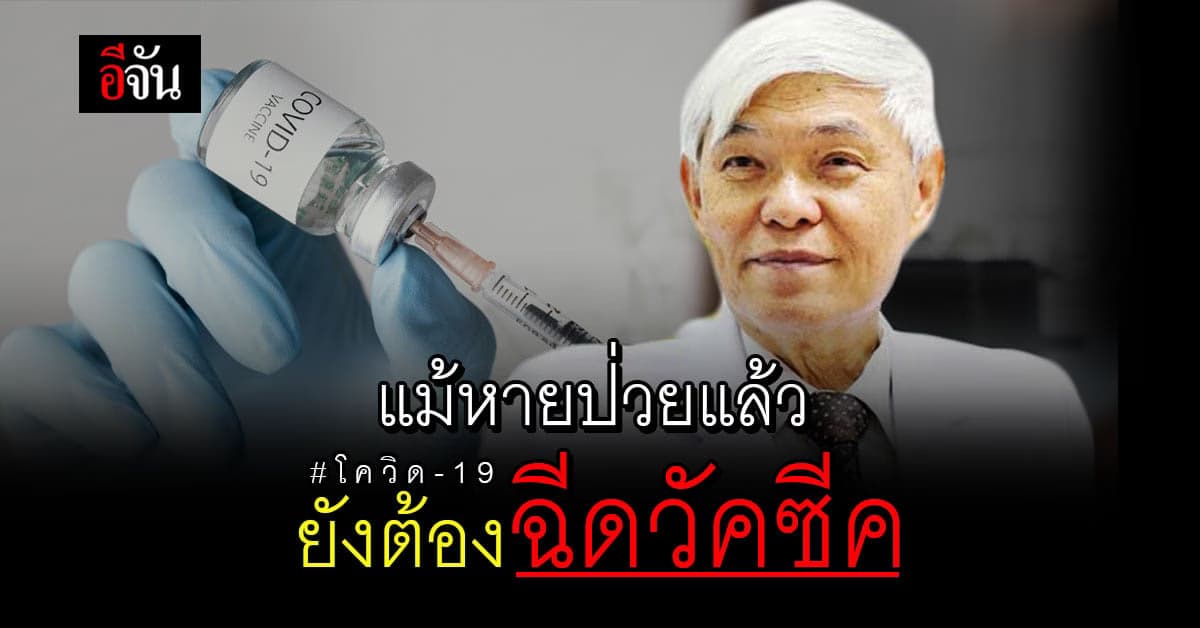 หมอยง แนะนำ ผู้ที่หายป่วย โควิด จำเป็นต้อง ฉีดวัคซีน หลัง 3 เดือน ไปแล้ว