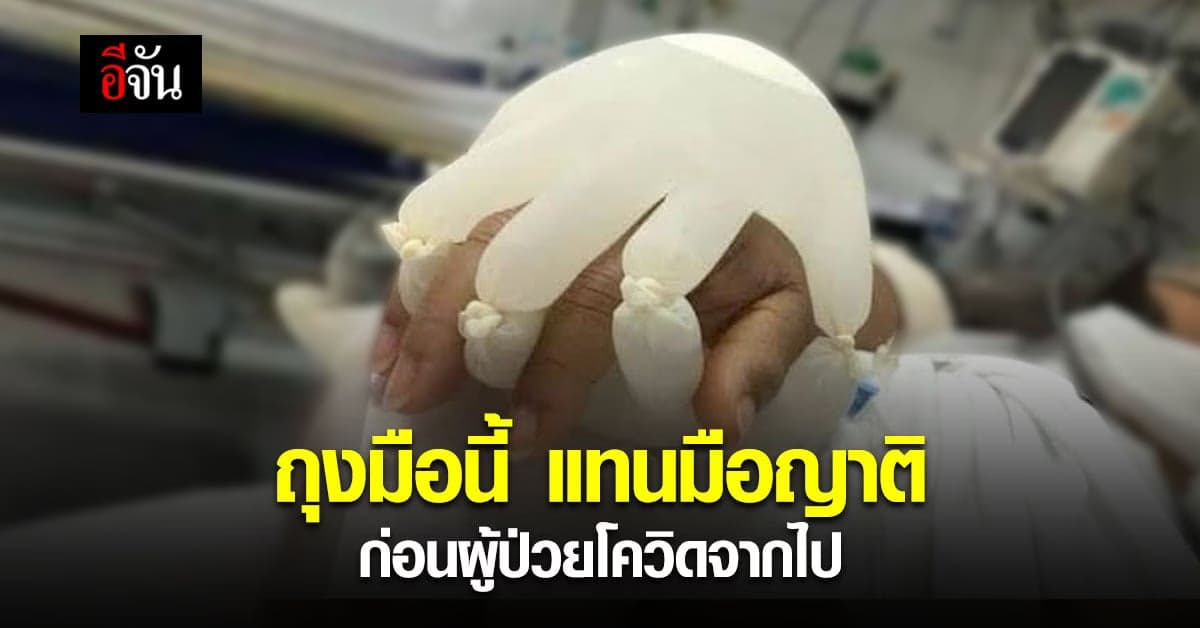 ซึ้งปนเศร้า หมอโพสต์ไอเดีย ถุงมือใส่น้ำ แทนมือญาติ เพื่อให้คนไข้จากไปอย่างไม่เดียวดาย
